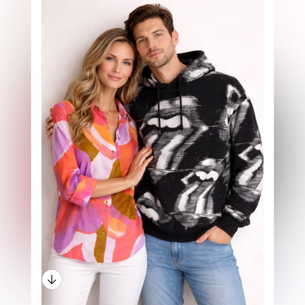 Chico's Multicolor Abstract Button-Down Shirt - image 8